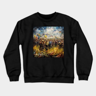 Ukrainian troops go home with victory Crewneck Sweatshirt